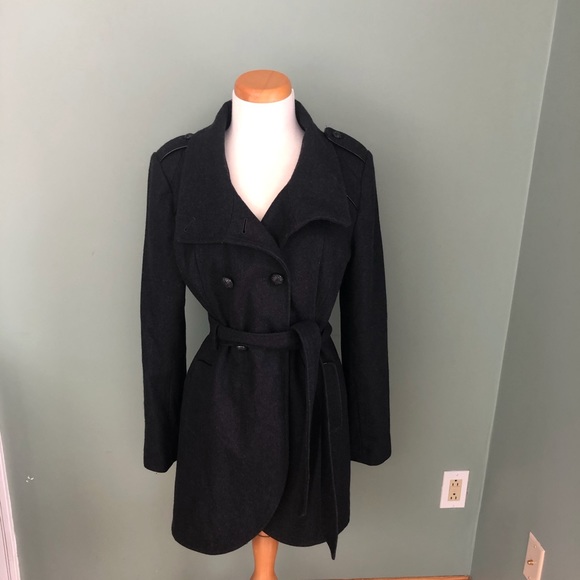 Guess Jackets & Blazers - Guess Black Trench Coat